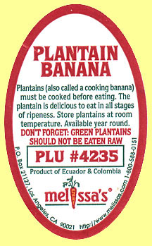 Melissas Plantain Banana PLU 4235.JPG (34234 Byte)